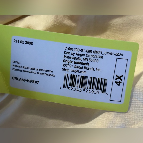 All In Motion Skort Swim Athletic Shorts UPF50+ Zipper Pockets New Size 4X - Picture 4 of 10